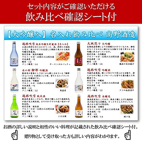 名入れ酒 日本酒のみくらべセット 6