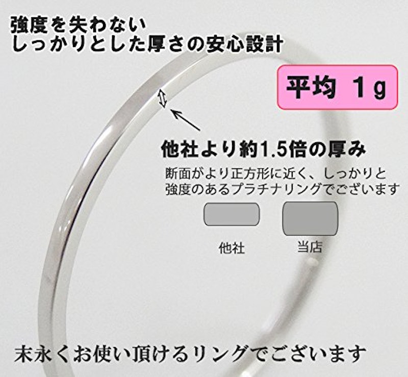 職人手作り 極細プラチナリング 2