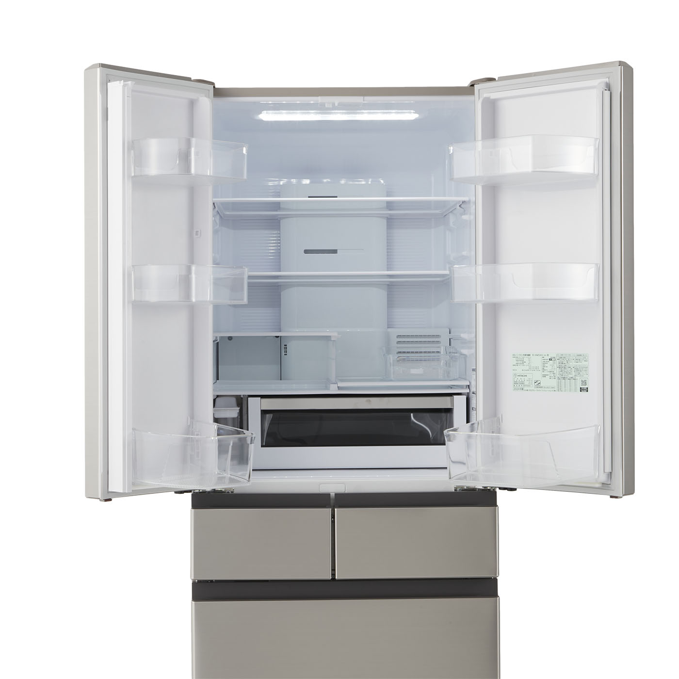 HITACHI 日立　大型冷蔵庫　自動製氷機能付き　470L 最新モデル 冷蔵庫 (470L・左開き）R-HWS47XL N(ライトゴールド): キッチン家電