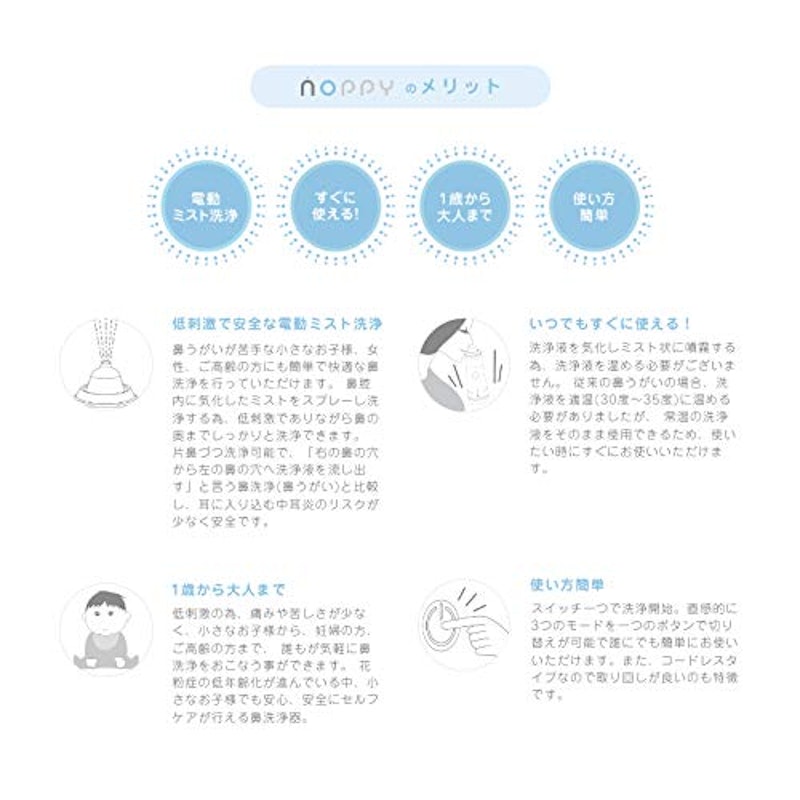 NOPPY ミスト式電動鼻洗浄 5
