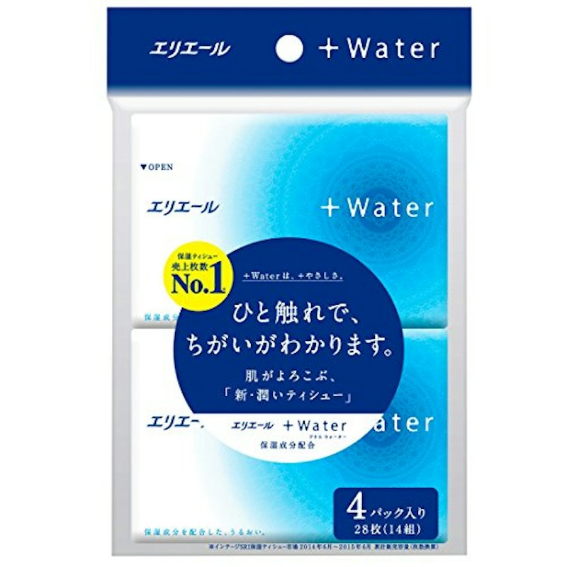 +Water ポケットティッシュー 1