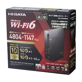 アイ・オー・データ機器 Wi-Fi 6対応 10Gルーター WN-DAX6000XR/Eを アイ・オー・データ機器 Wi-Fi 6対応 10Gルーター WN-DAX6000XR/Eを