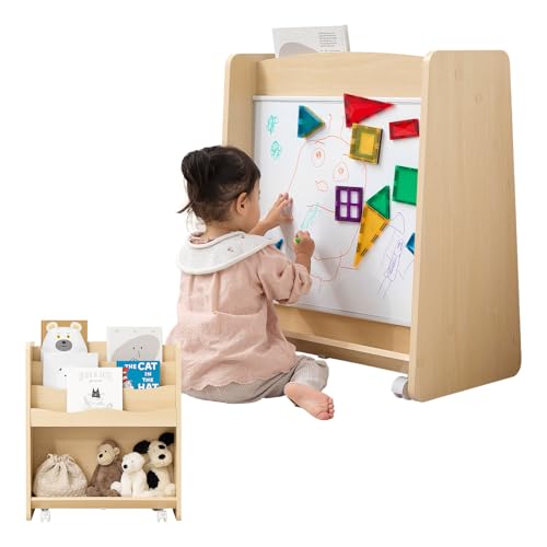 ホワイトボード付き絵本棚 1