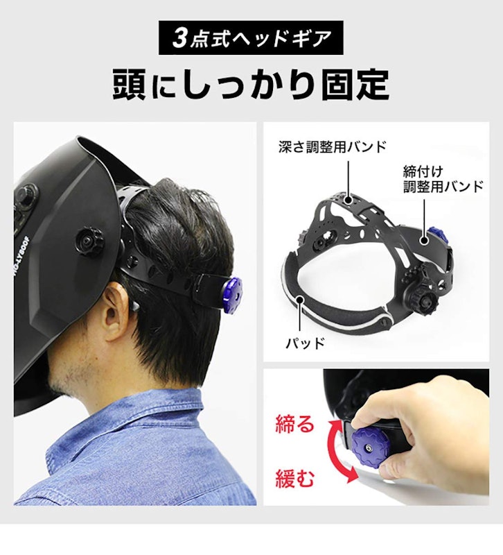 自動遮光溶接面 8