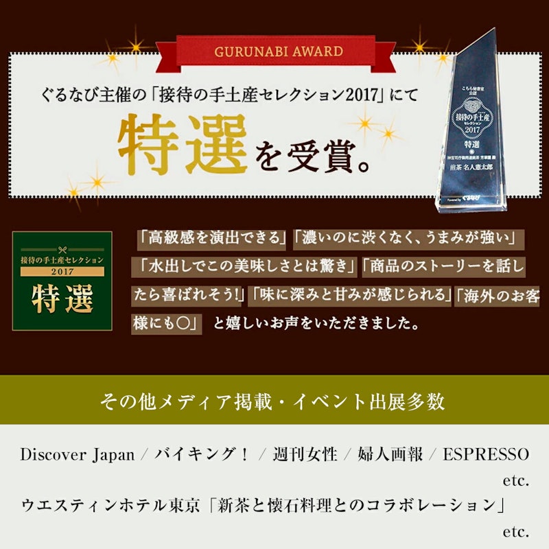 名人憲太郎 煎茶ほうじ茶セット 桐箱入り 6