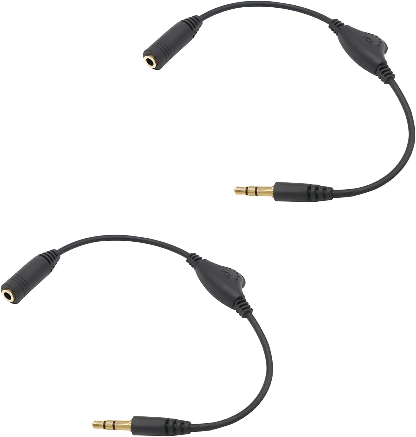 ボリューム調節ケーブル 3.5mmヘッドホン延長ケーブル 1