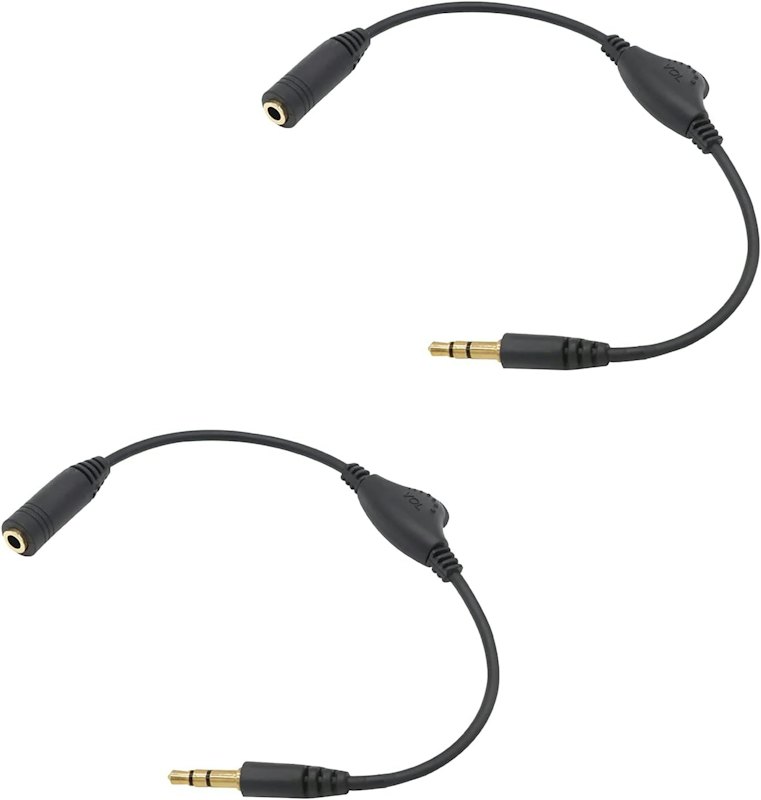 ボリューム調節ケーブル 3.5mmヘッドホン延長ケーブル 1