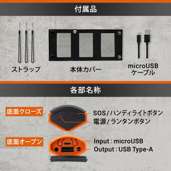 LED懐中電灯型モバイルバッテリー 2500mAh×3本セット 3