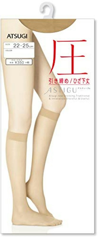 圧 引き締め ひざ下丈 ストッキング