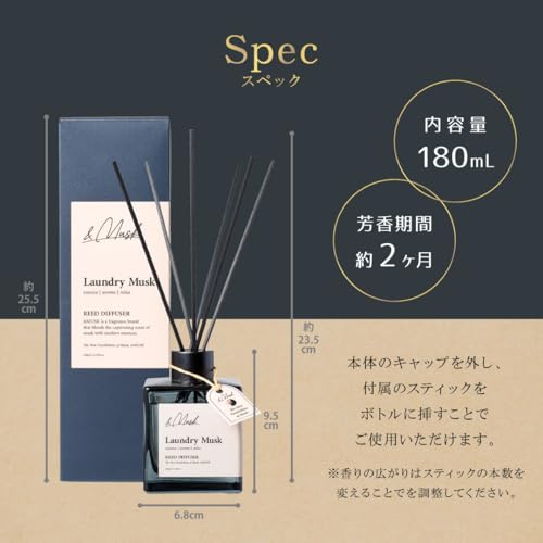 &MUSK リードディフューザー リフィル ランドリームスク 2