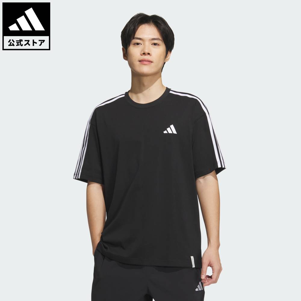  プラス ルーズフィット スリーストライプス　半袖Tシャツ 1