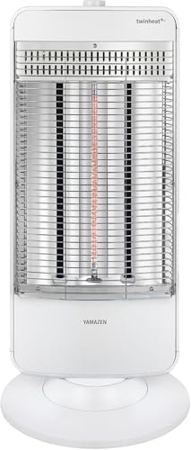 山善ツインヒート ホワイト DBC-VK123(W) カーボンヒーター 山善（YAMAZEN） ヒーター 速暖カーボンヒーター ＆ 遠赤外線シーズ