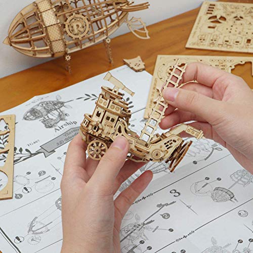 木製立体パズル 飛行船 2