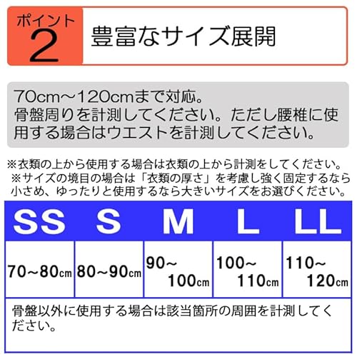 細幅 天然ゴム骨盤ベルト 3