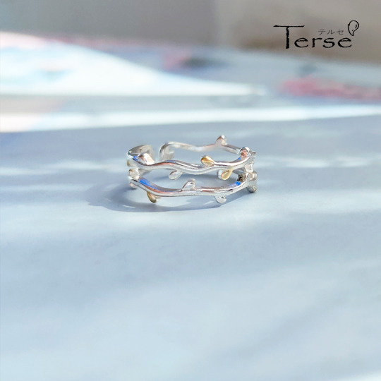Terse リーフモチーフのダブルリング 2