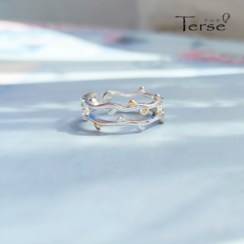 Terse リーフモチーフのダブルリング 2