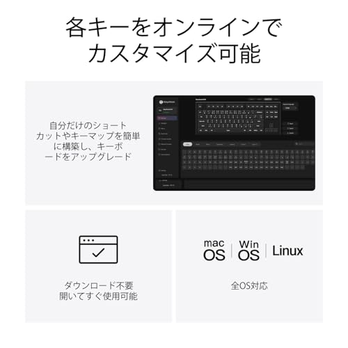 QMK/VIA ワイヤレス カスタム メカニカルキーボード 日本語配列 6