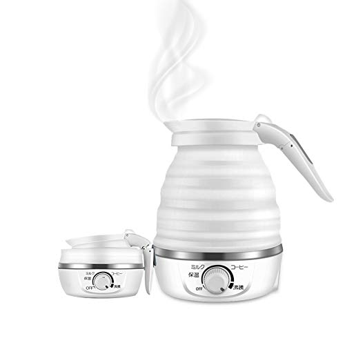【色: ホワイト-2】Aseech 折りたためる電気ケトル 温度調節機能付 携帯 色: ホワイト-2】Aseech 折りたためる電気ケトル 温度調節機能付