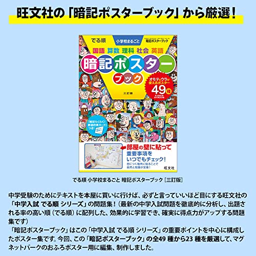 マグネットパーク×旺文社 B4おふろポスターマグネットシート 中学受験 4