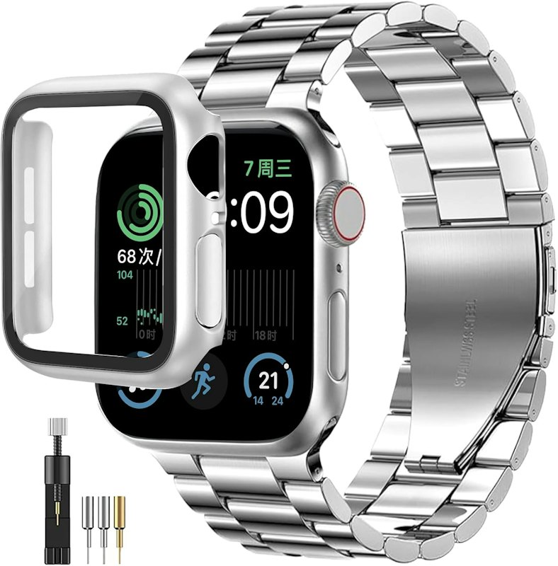 Apple Watchバンド ステンレス 保護ケース付き 1