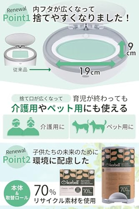 Korbell おむつポット ECO 3