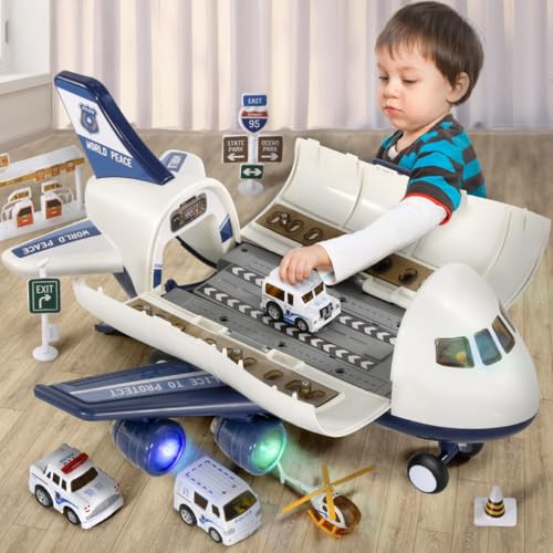 大型飛行機おもちゃ カーゴセット 2
