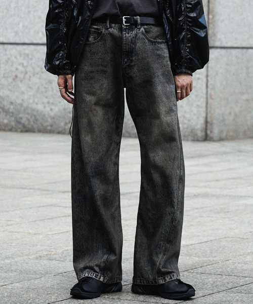 VINTAGE WASHED CURVED DENIM 9