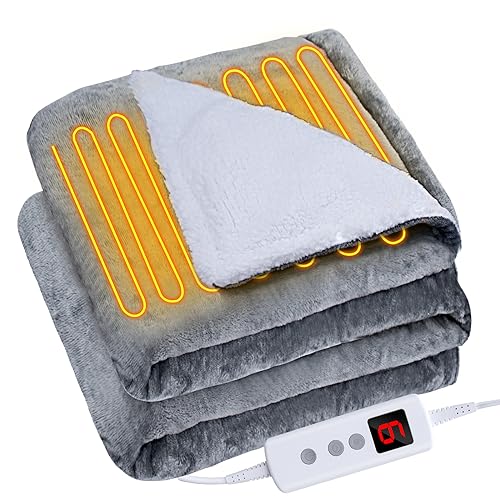 電気毛布 ホワイト ラビットファー調 6段階タイマー Amazon | 電気毛布