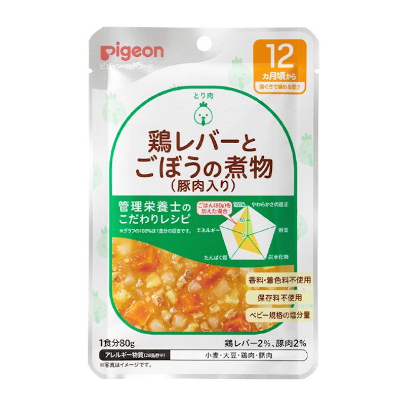 鶏レバーとごぼうの煮物 豚肉入り 1