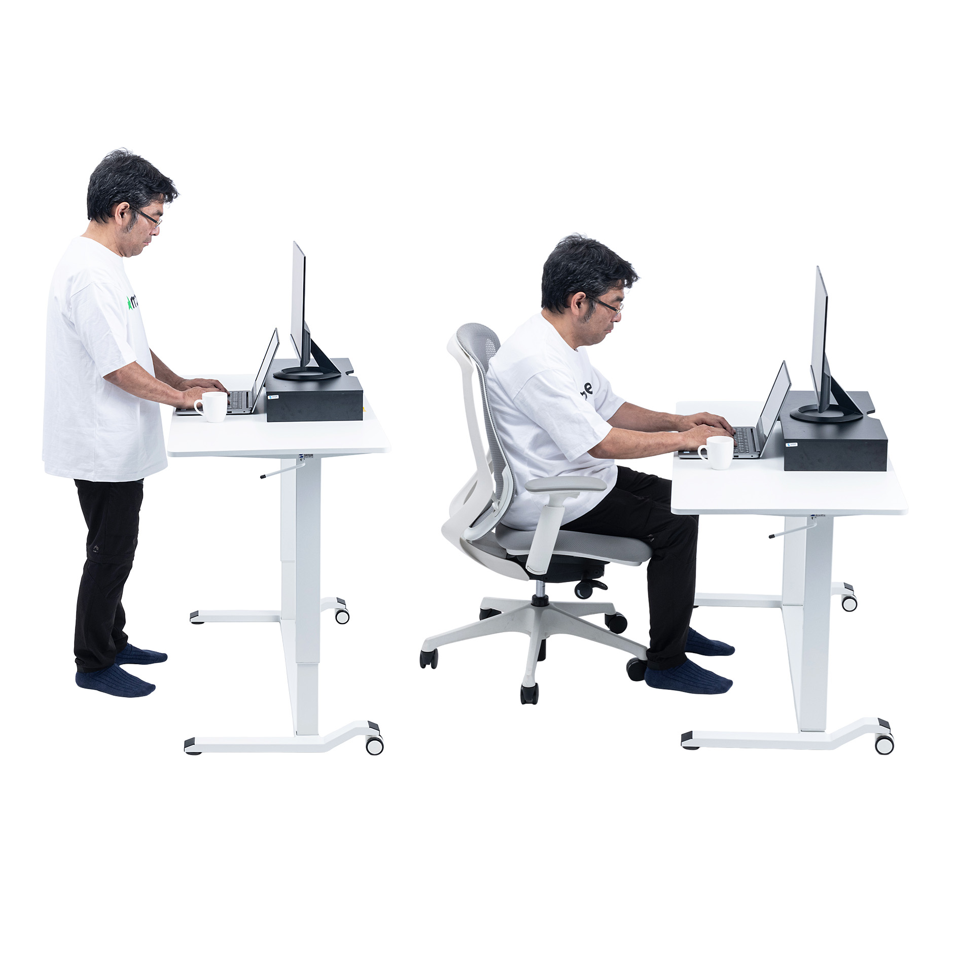 サンワサプライ 昇降デスク 100-ERD041Wを検証レビュー！昇降デスクの