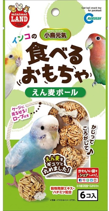 ミニマルランド インコのえん麦ボール 1