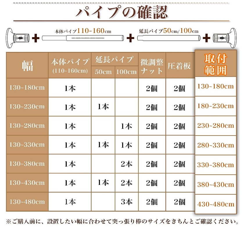 つっぱり棒 3