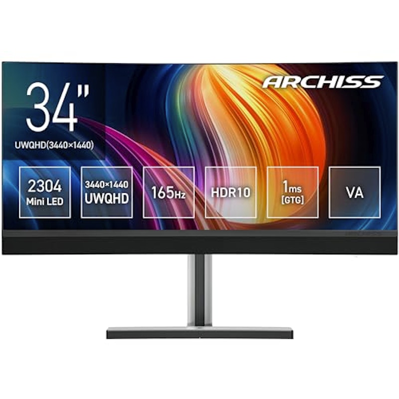 Mini LEDバックライト34インチ曲面モニター 1
