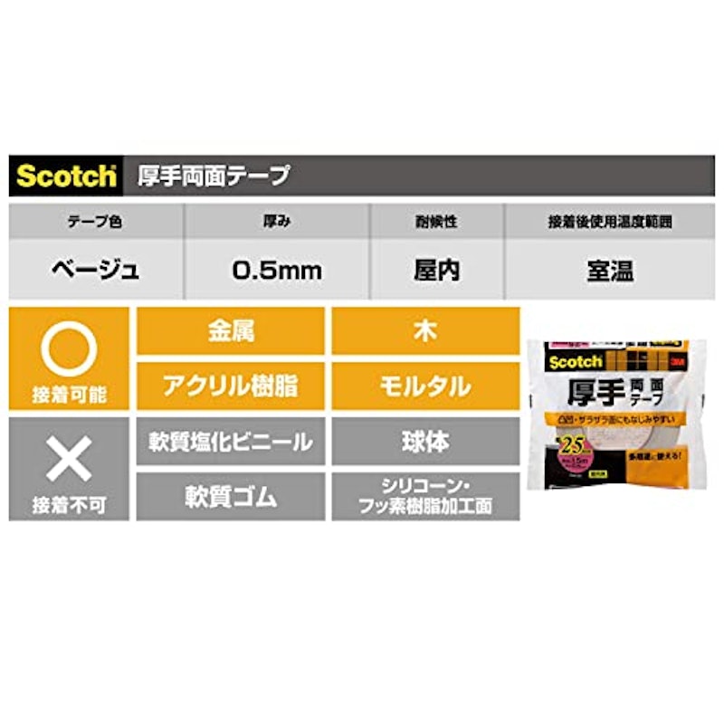 厚手 両面テープ 5