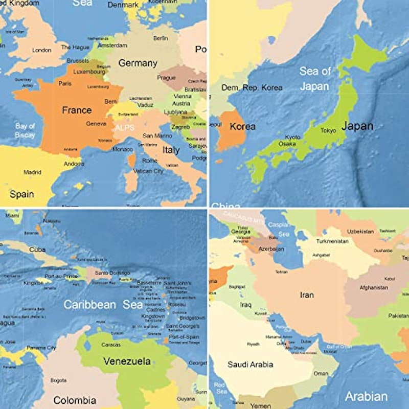 世界地図 ポスター 3