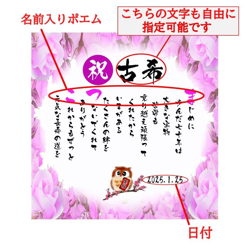 米寿祝い 写真入り 名前ギフト詩 3