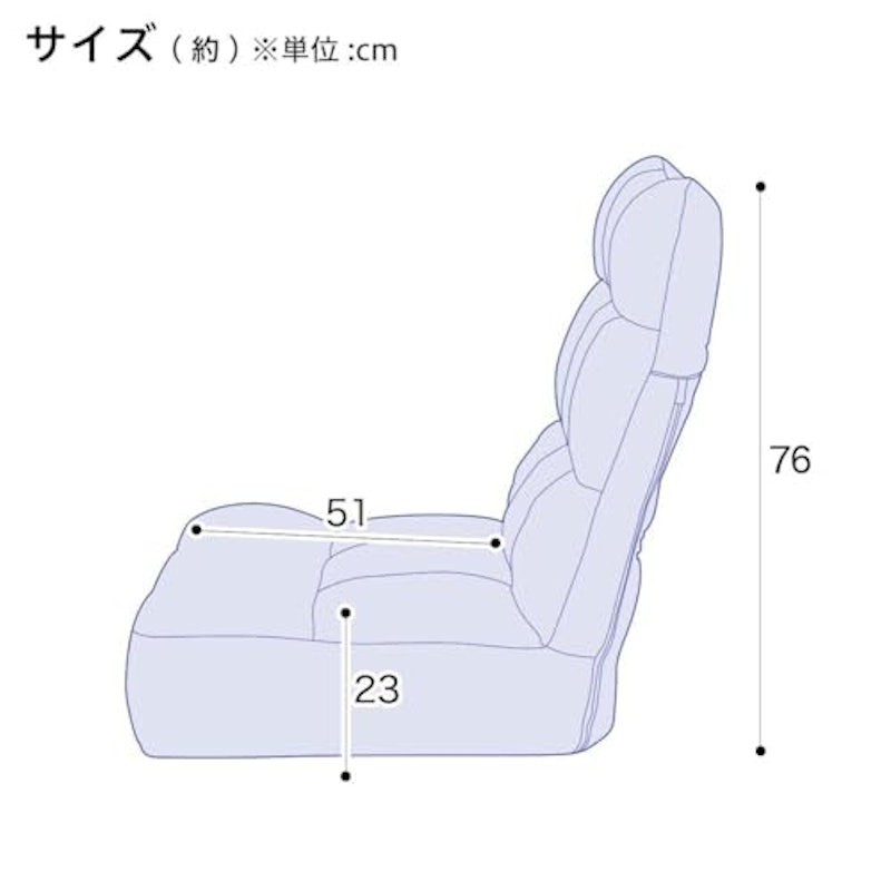 つながるハイバックポケットコイル座椅子 3
