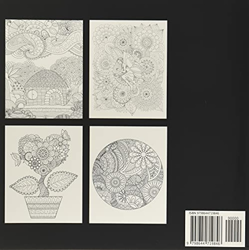 floral Mandala 花曼荼羅の塗り絵 2