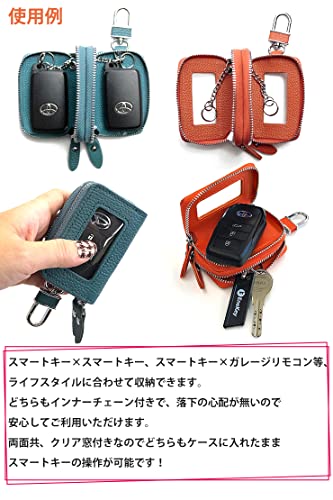 訳あり新品】大容量キーケース スマートキー外収納 6連 革小物 取外し