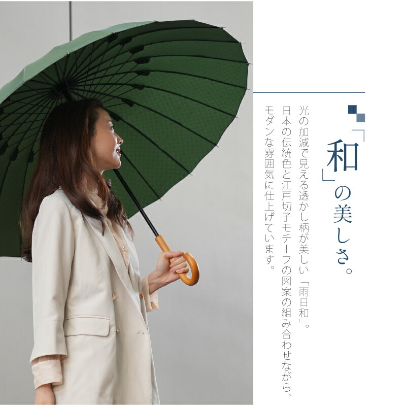 名入れ 雨日和 - amebiyori - 24本骨傘 3