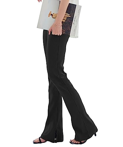 サイドスリットフレアリブパンツ 1