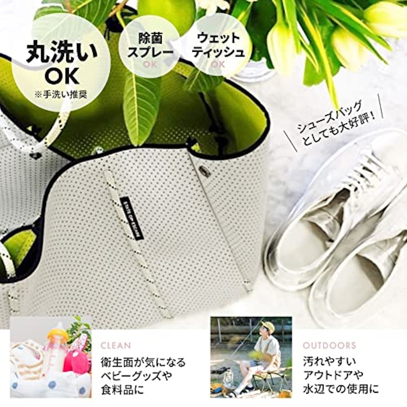 ポーチ付 ネオプレーントートバッグ 2
