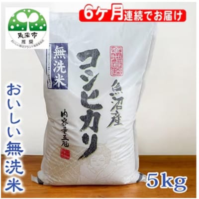 コシヒカリ無洗米 定期便 1