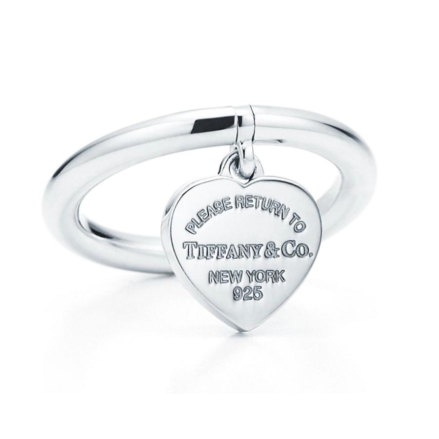 ティファニー 14号 ブルー エナメル ハート リング シルバー