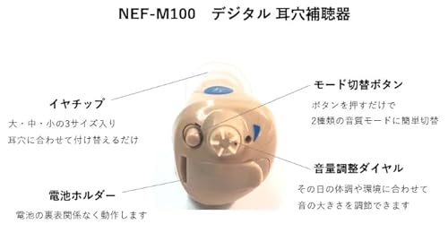 デジタル耳穴型補聴器 左耳用 3