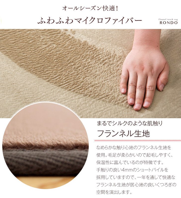 洗える軽量フランネルラグ 5