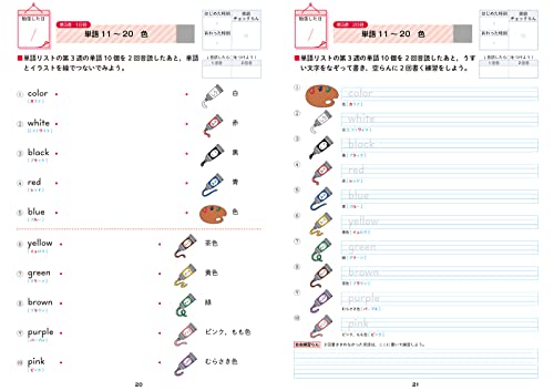 毎日ちょっと 365日ドリル 英語 1日付・教科・職業 5