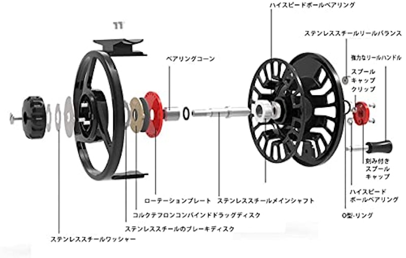 Maxcatch TINO 大アーバーのフライフィッシングリール 2