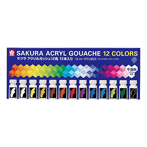 ホルベイン アクリリック ガッシュ不透明・アクリル樹脂絵具12ml