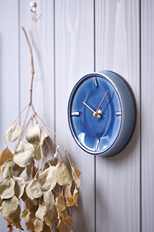 陶磁器製時計 GLAZED CLOCK ペールブルー 2